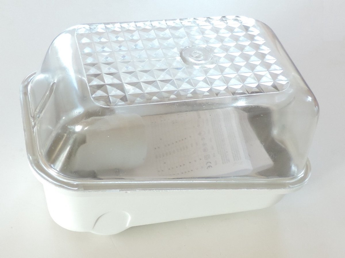 Hermetische Plafondlamp E27 IP54 - Wit Kunststof
