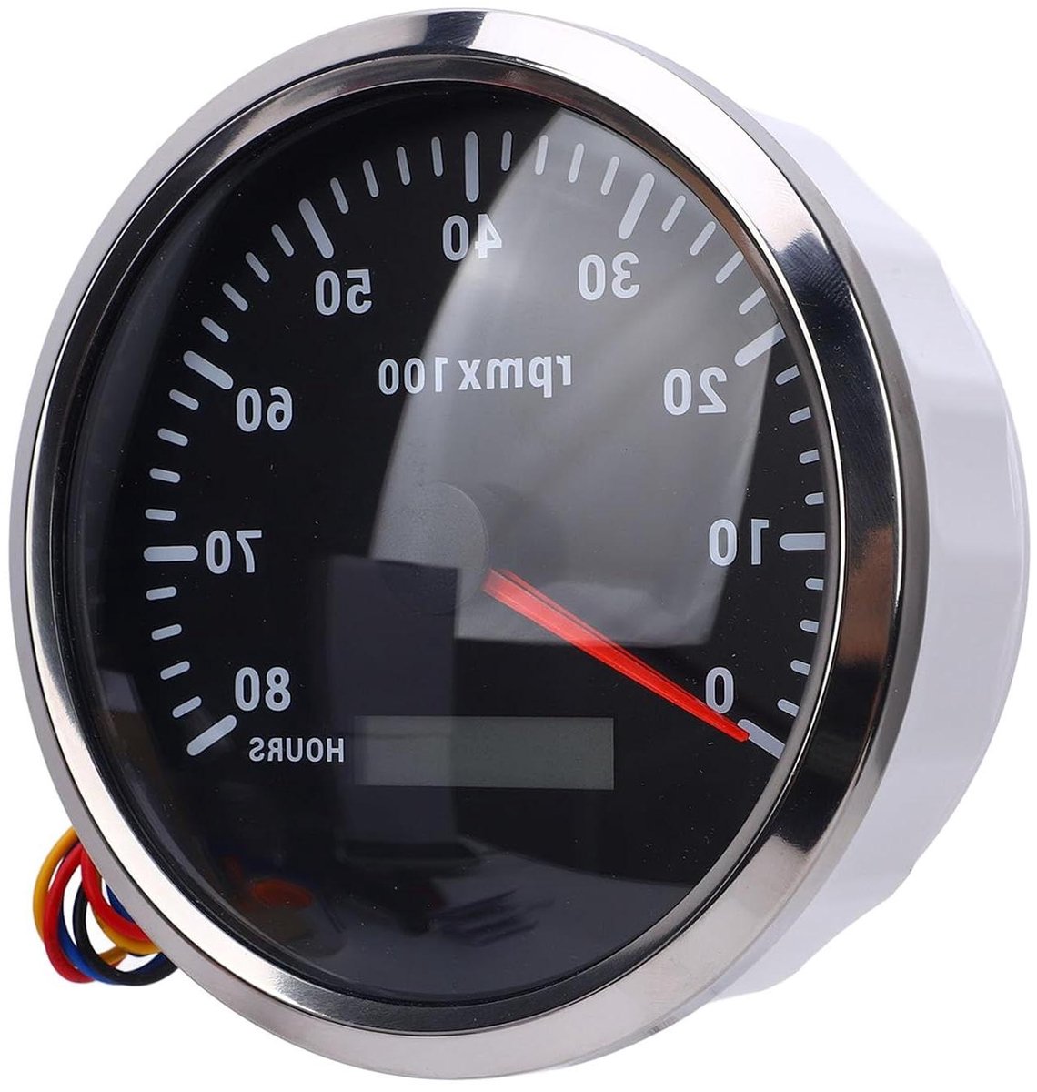 Toerenteller Boot - Toerentalmeter Universeel - Motortoerental Meten - Anti-vibratie Ontwerp - 110 mm - Zwart