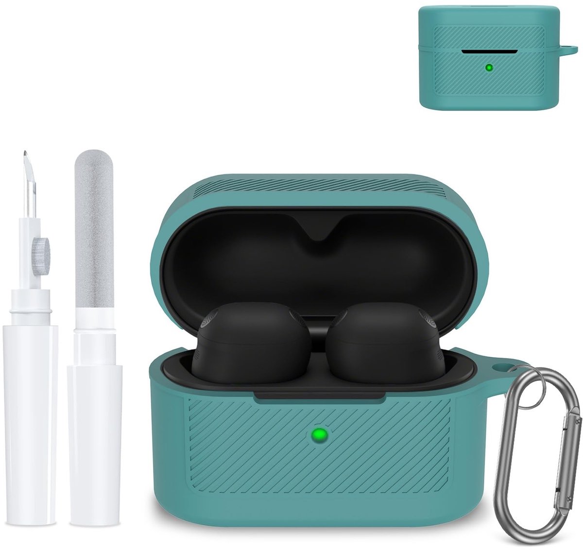 Omgoods - Beschermende Silicone Case voor Draadloze Oordopjes met Sleutelhanger