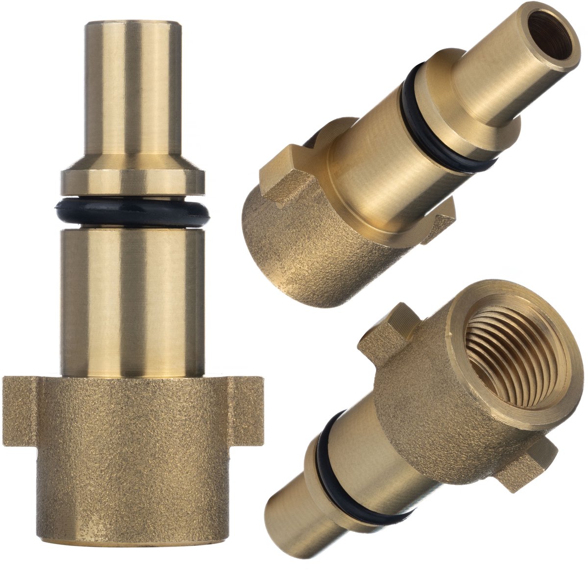 Rosfix Adapter Bagnet - Messing Spuitaccessoire - 1/4" Binnen Draad, 160bar, 60°C - Geschikt voor Nilfisk, Lavor