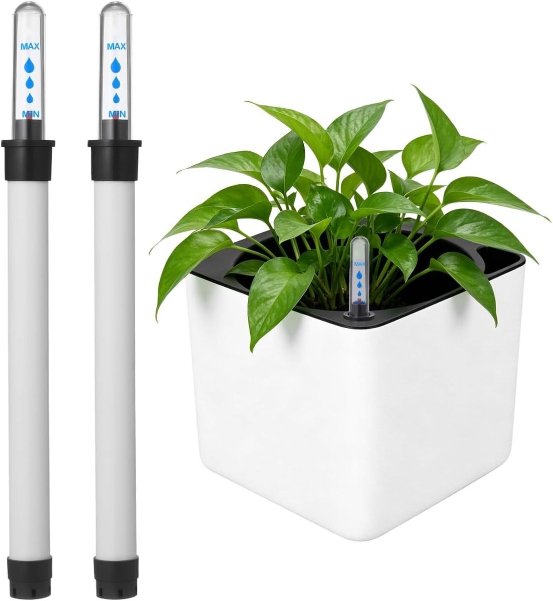 2 Stuks Waterpeil Indicator voor Planten, Vochtigheidsmeter, Bodemtester, Ideaal voor Huishoudelijke Planten, Tuinaccessoires en Potplanten