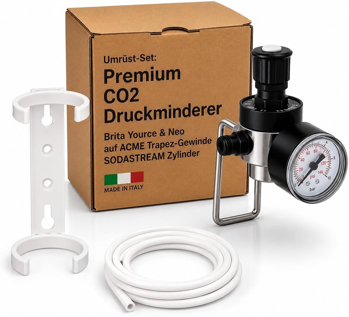 CO2 drukregelaar - 425 g CO2 cilinder - automatische overdrukbeveiliging - perfecte dosering voor sprankelend water - ShopVlot