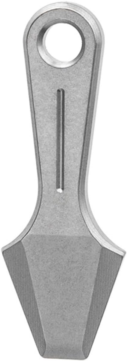 SnelShoppen - Mini Kloofbijl Sleutelhanger, Multifunctionele Titanium Gereedschap voor Buitenactiviteiten, Camping, Avonturen, Licht en Duurzaam