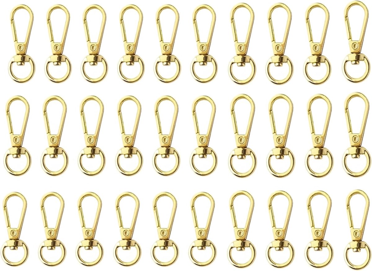 Pack of 10 Rotating Carabiner Hooks with Carabiner Hook Rotating Carabiner Hooks Metal Keychain Swivel for Handbags - ShopVlot