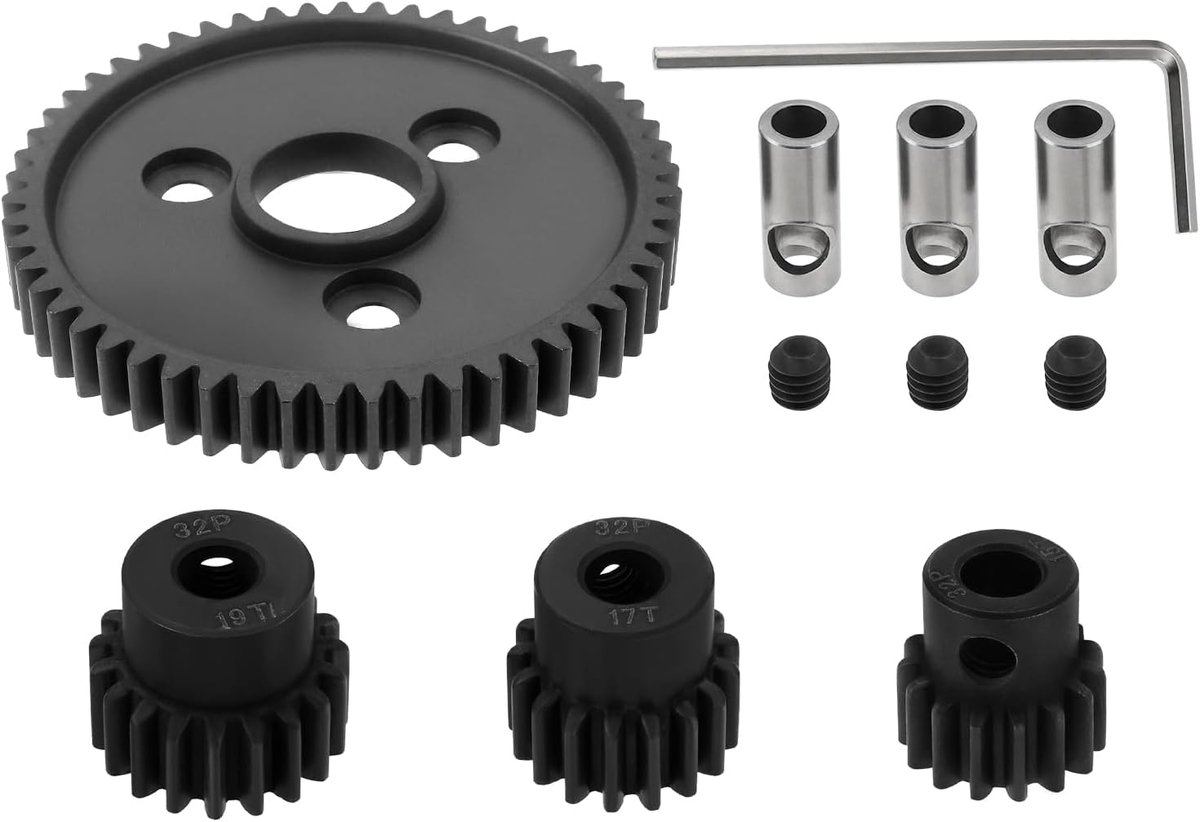 Motor tandwielen set 0.8 32 Pitch - met 15T 17T 19T pinions - geschikt voor Tra-xxas modellen - ShopVlot