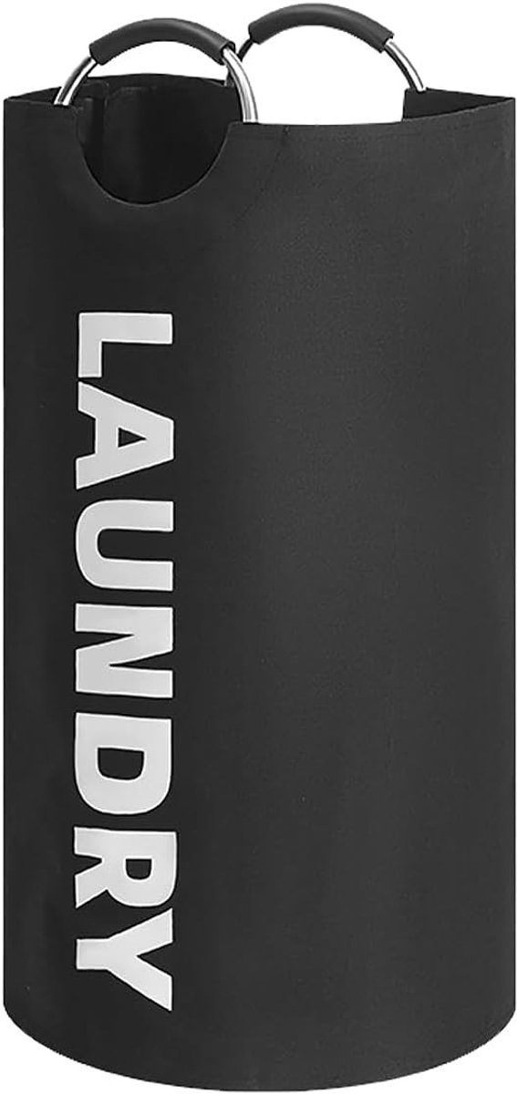 Opvouwbare Wasmand - Zwart - 79 x 38 cm - Waterdicht Canvas - Voor Vuile Kleding en Opslag