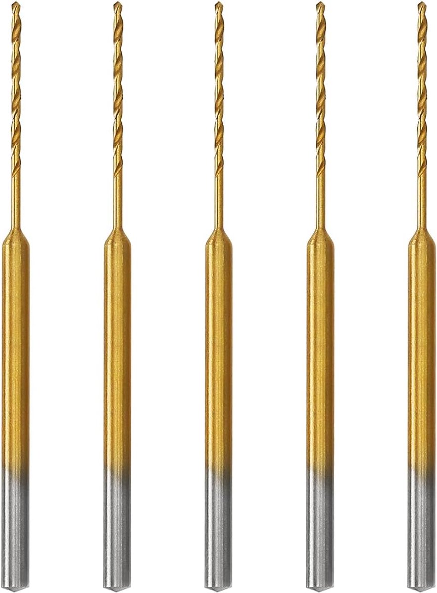 Micro Boor Set - Spiraalboren HSS - Precisieboren - Hoge Snelheid Staal - 0.8MM x 2.35MM - Titanium