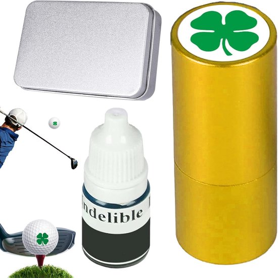Golfbal Stempel - Golf Markering - Golfspel Verbeteren - Waterdichte Sneldrogende Inkt - 9.1 x 6.7 x 3.3 cm - Zwart — afbeelding 5