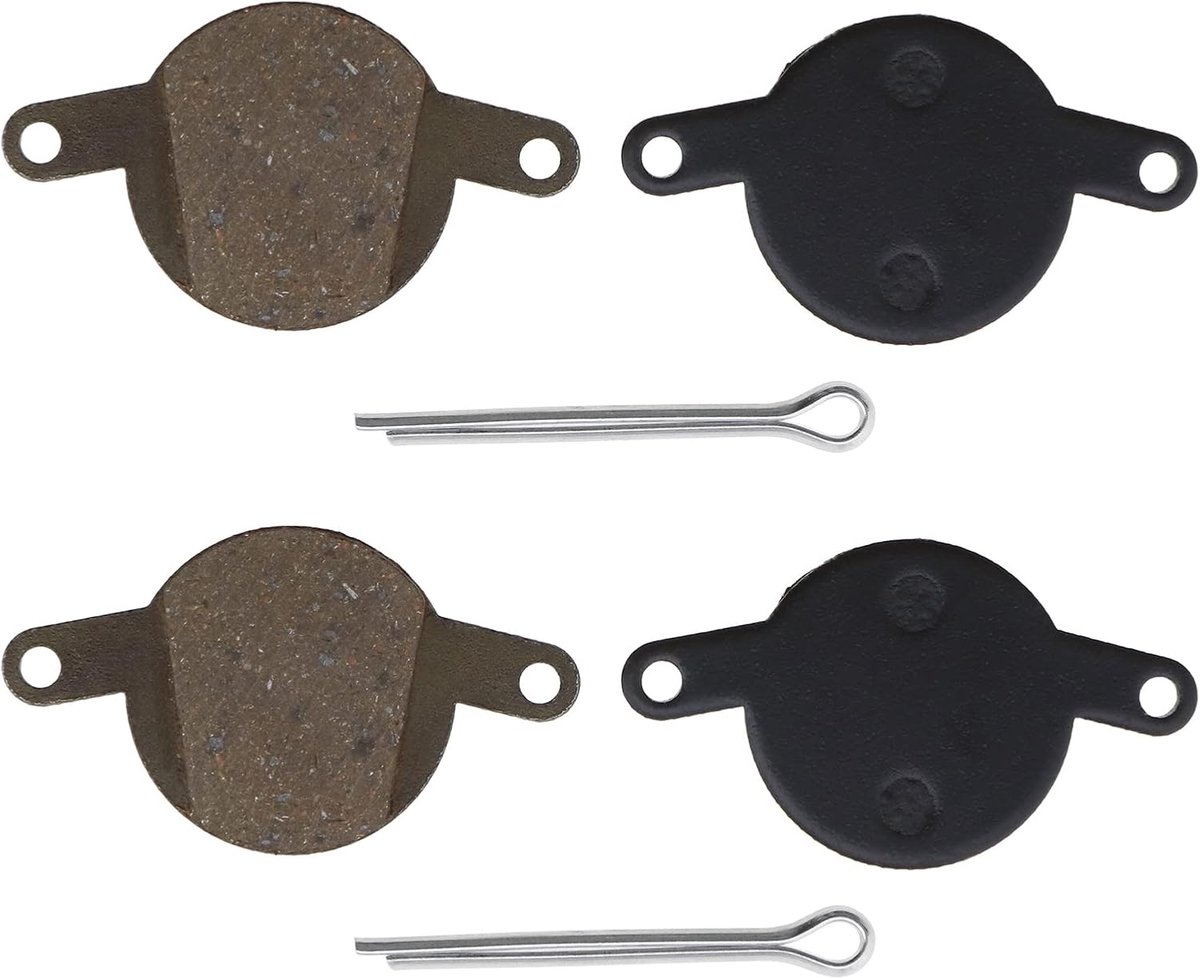 SnelShoppen - 2 Paar Hars Semi-Metalen Fiets Schijfremblokken Met Positioneringspinnen 4mm Dikte Vervangingsonderdelen Voor Clara 3.1 3.2 Louise 3.1 3