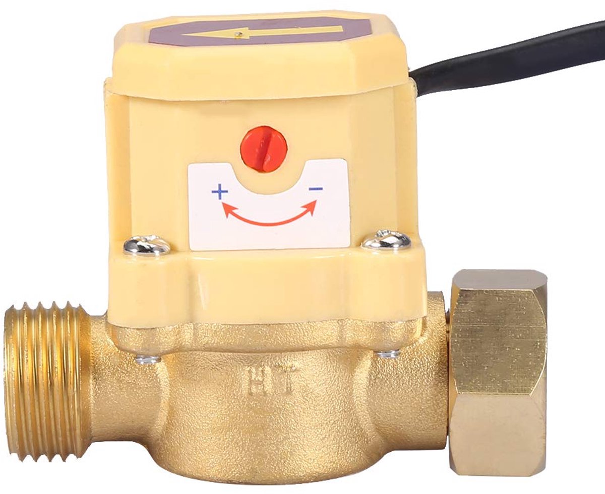 SnelShoppen - Automatische Flow Switch G1/2-G1/2 Draad Waterpomp Instelbare Flow Sensor Drukautomaat 0.6Mpa 220V 1.5A, Voor Tuin, Keuken en Meer