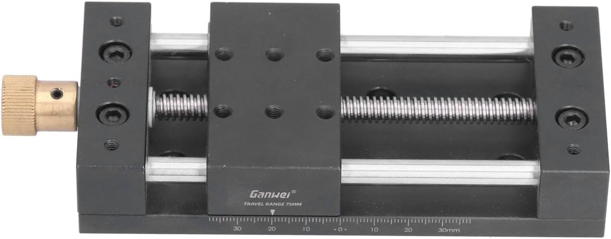 SnelShoppen - Linear Stage Actuator 75mm Handmatige Sliding Stage Aluminium Legering Hoge Precisie Lineaire Rail Gids met Basis