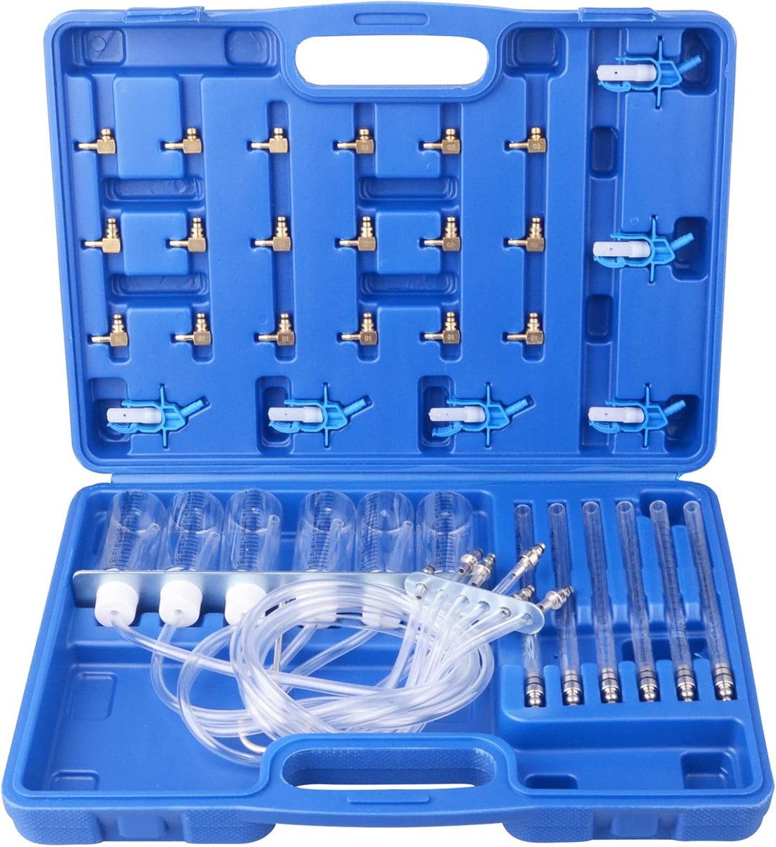 Injectortester adapter set 24-delig - 6-cilinder diesel - meet terugstroom - identificeer defecte injectoren - ShopVlot