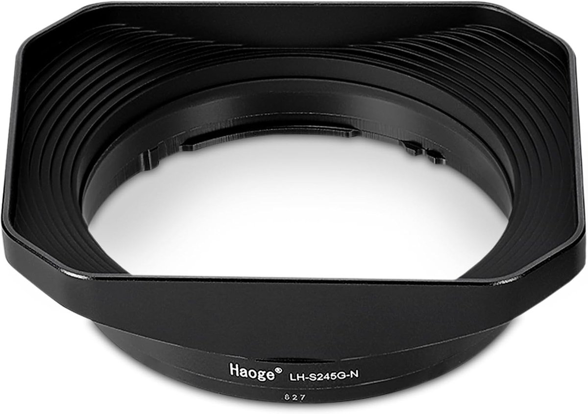 Metaal vierkante lenskap voor Sony FE 40mm, 50mm en 24mm lenzen - Bayonet montage, bescherming tegen lichtflitsen en lensbescherming