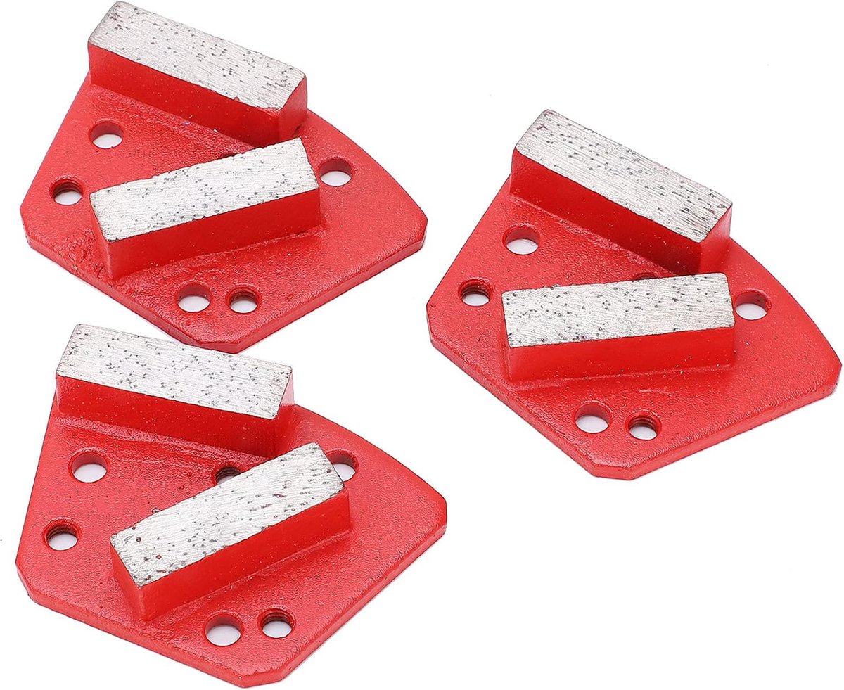 Schuurschoenen voor betonslijpmachines - 3 stuks, korrel 30#, 6-gats, recht, trapeziumvormig met 2 tanden