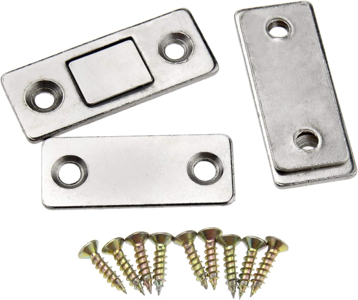SnelShoppen - 2 Sets Ultra Dunne Magnetische Deurklem Latch voor Meubels, Kastdeuren en Glazen Deuren - 2 kg Treksterkte - Ideaal voor RV's, Thuis en