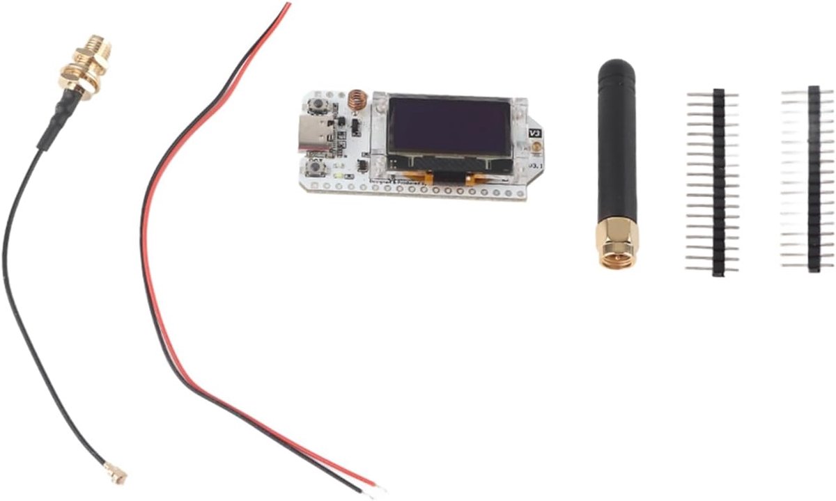 SnelShoppen - Garosa Ontwikkelbord SX1276 ESP32 Chip met Antenne Pin Header Sticker Transceiver Module Antenne OLED Wifi LoRa Node 868-915