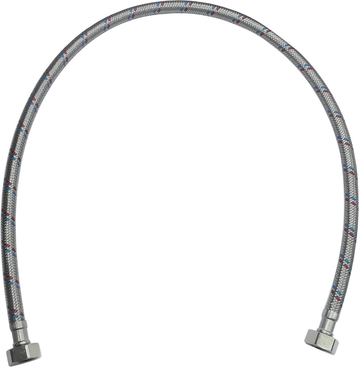 SnelShoppen - Flexibele Kraan Slang 800 mm - 1/2" Vrouwelijk/Vrouwelijk - Hydraulische Mengkraan Sanitair Keuken Badkamer