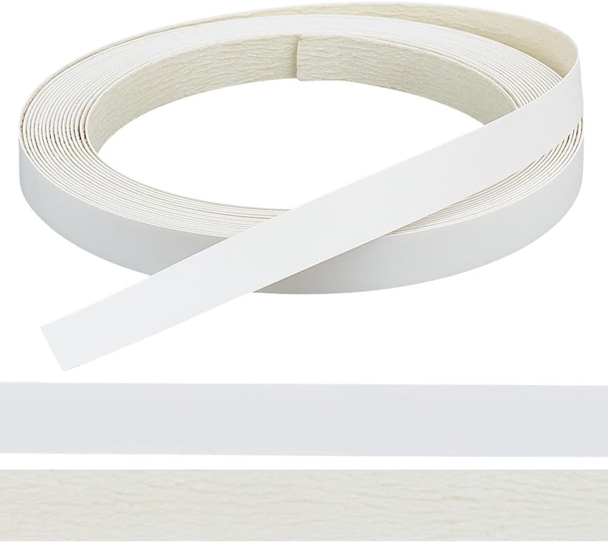 SnelShoppen - Gele PVC Kantband 10m x 20mm - Pre-gelijmd Flexibele Hoekafwerking - Voor Meubelherstel en Kastpanelen - Perfect voor Meubel Renovatie e
