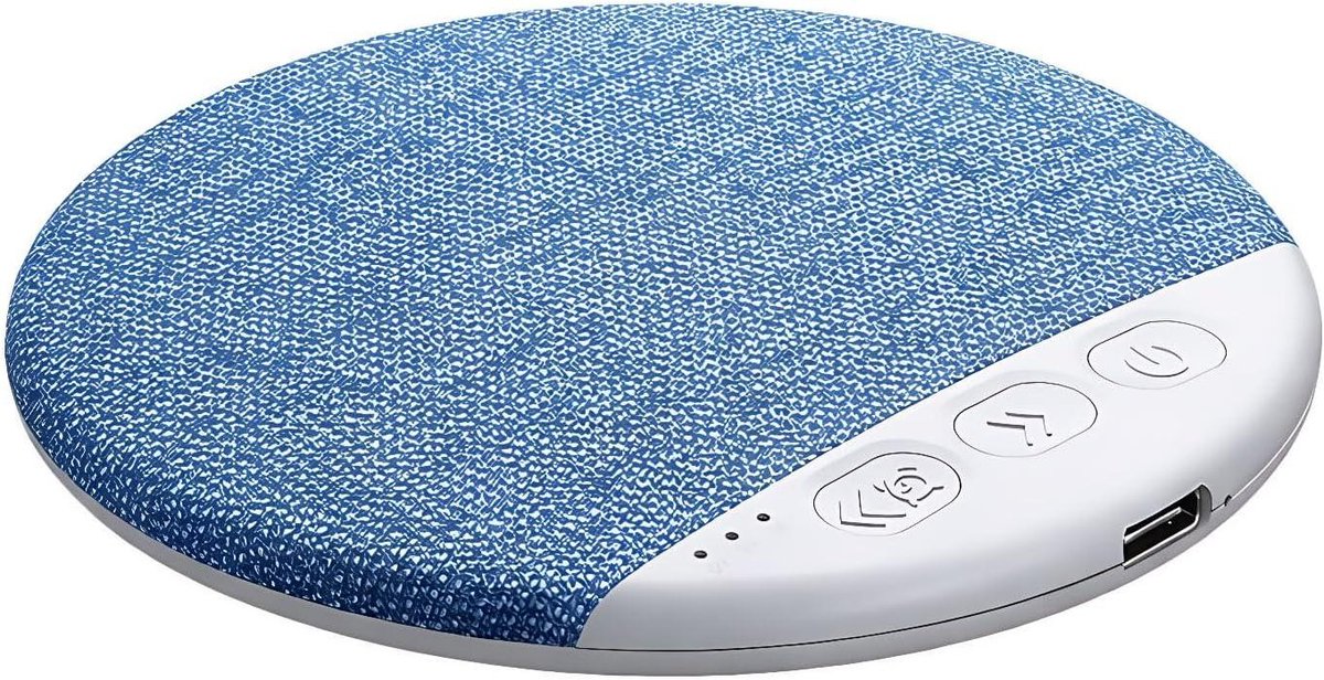 Kussen Speaker - Slaap Geluid - Ontspannen Slapen - Bluetooth 5.4 Connectie - 96 mm - Blauw