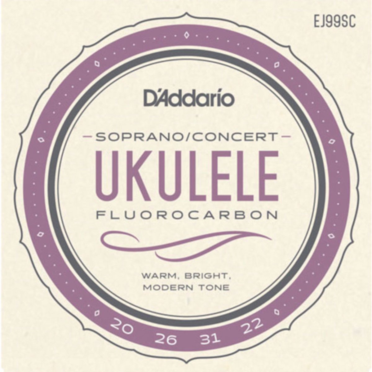 D'Addario EJ99SC Sopraan/Concert Ukulele Snaren (20-22)