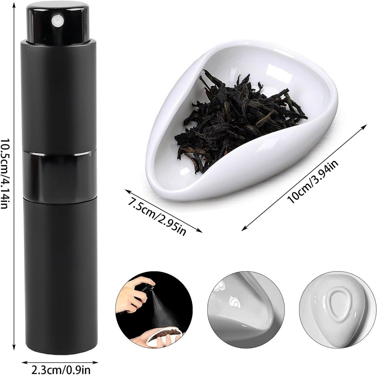 Koffiepershouder en Sprayfles Set, Digitale Koffiebonenweegschaal en Enkele Tray voor Koffiebonen, Draagbare Koffieverpakking en Dispenser
