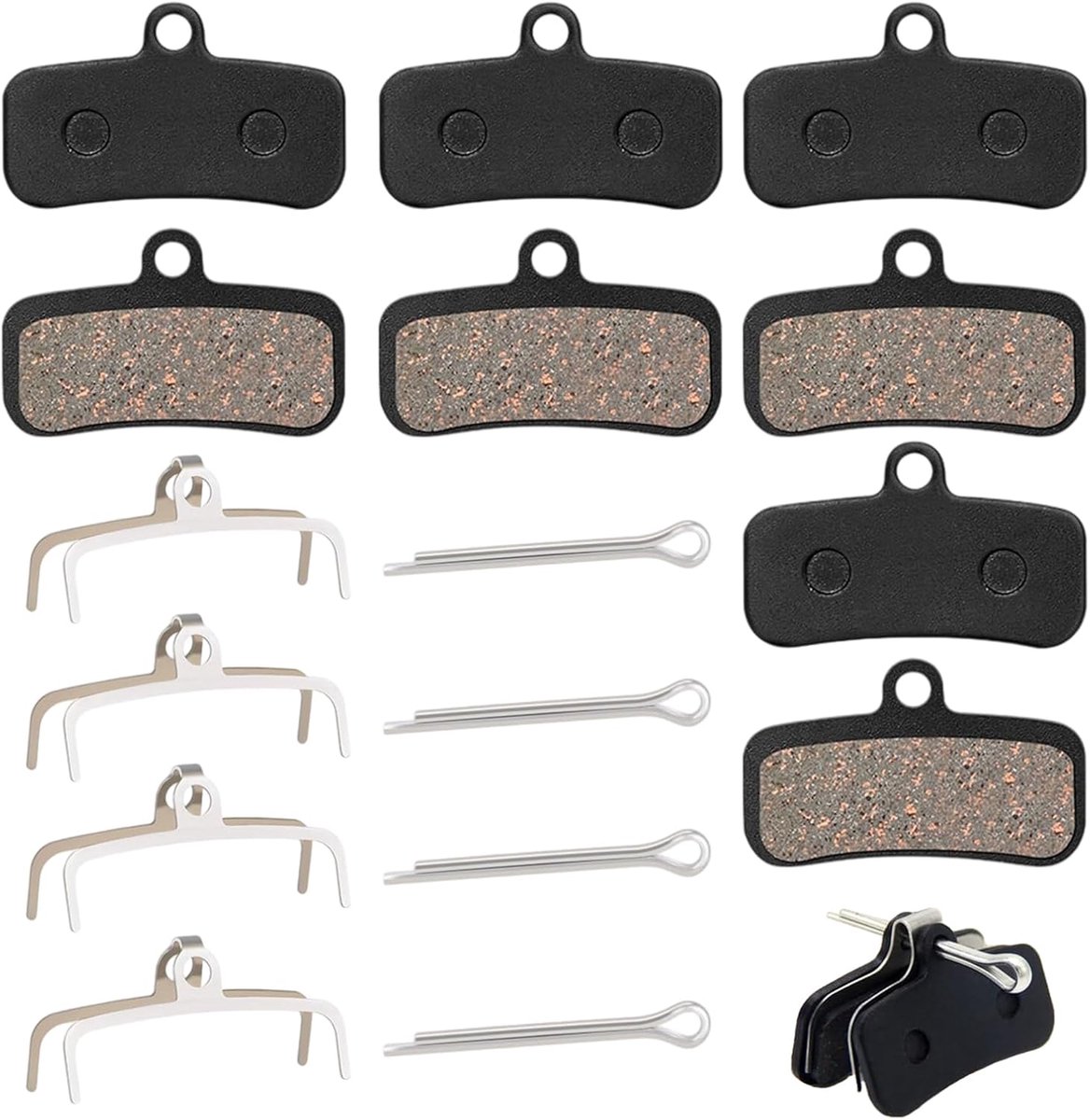SnelShoppen - 4 paar schijfremblokjes voor Shimano Saint/Zee/XT en Tektro TRP/HD | semi-resin/semi-metaal voor MTB schijfremmen (D03S/D02S)