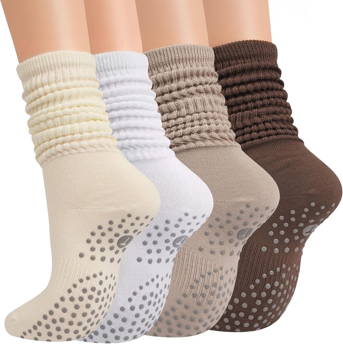 Pilatessokken - Antislip - Eenheidsmaat 35-40 - Grip Sokken voor Yoga en Pilates - Voor Dames