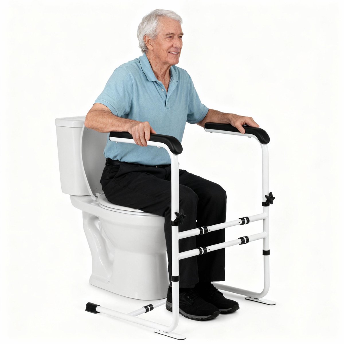 M-Goods Opstahulp Bank en Bed - Verstelbare Sta-assistent - Beugel voor Ouderen - 204 kg Draagvermogen