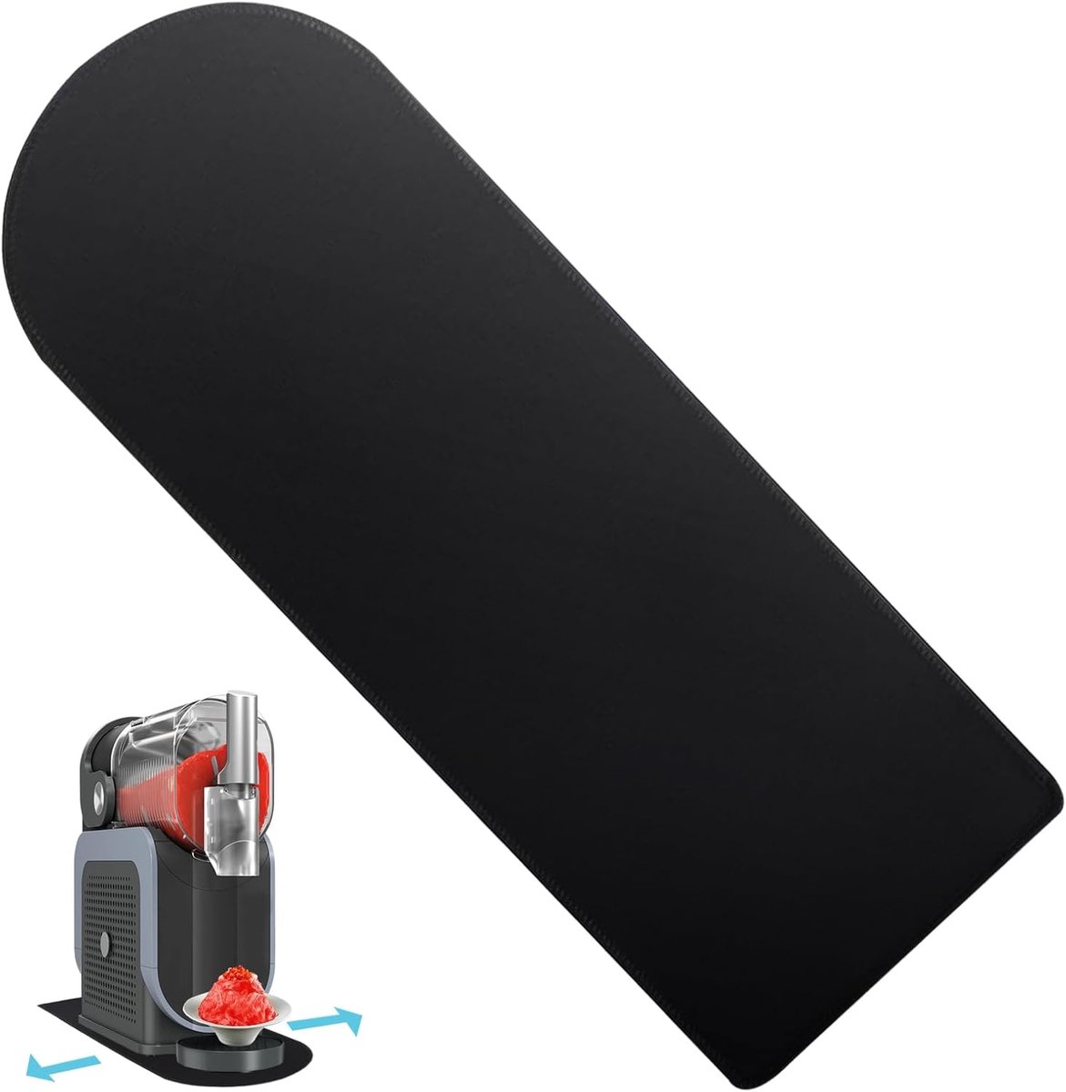 SnelShoppen - Antislip Mat voor Slushie Machine, Dubbelzijdig, TPE Materiaal, 46 x 17 cm, Ideaal voor Ninja en Klamer Slushie Machines, Absorberend, V