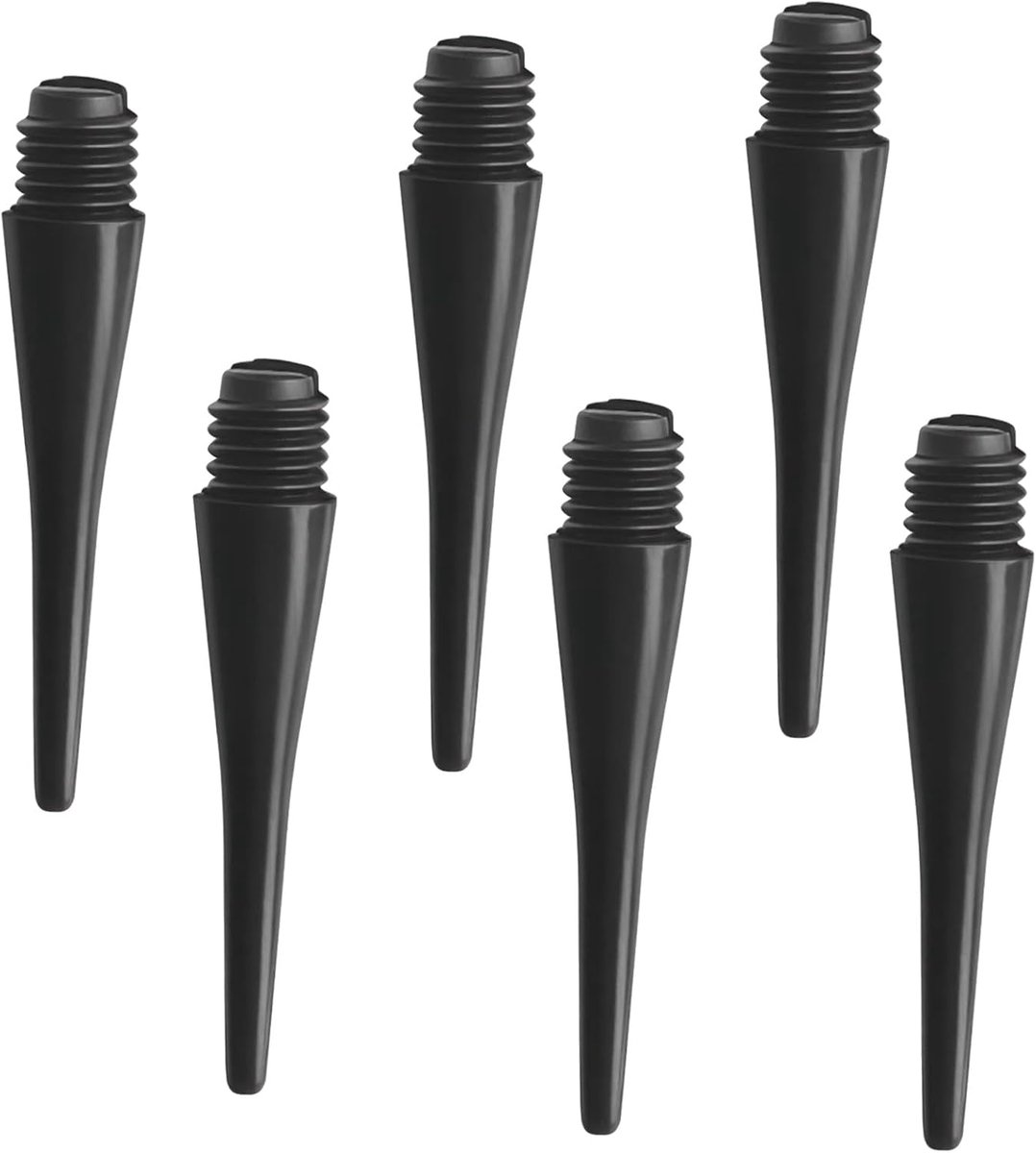 SnelShoppen - Pack van 100 Plastic Dart Tips, Zachte Dartpunten met 2BA Schroefdraad, Dartpunten van Kunststof, Reservepuntjes (Zwart) voor Feesten en