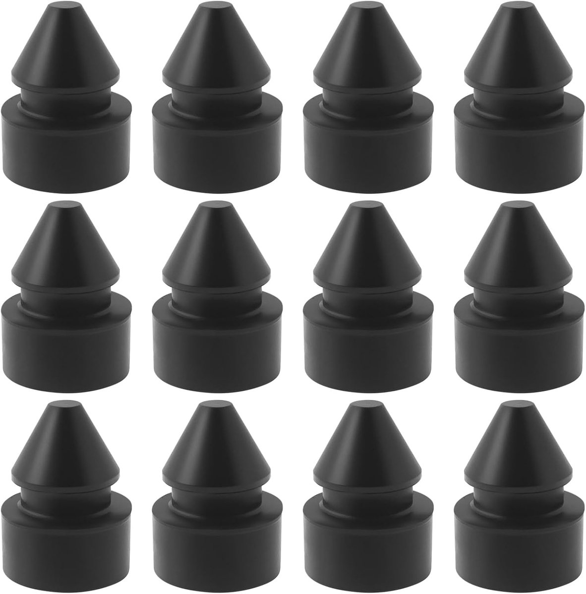Rubber buffer 12 stuks - 9.2mm diameter - zwart - vermindert trillingen en geluid - ShopVlot