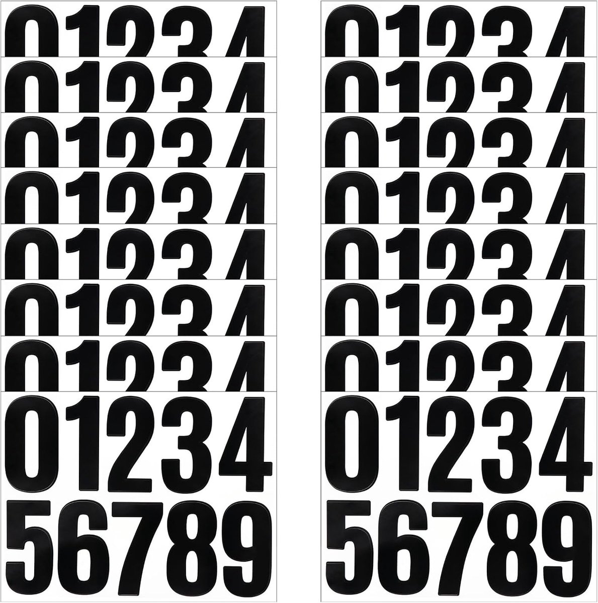 SnelShoppen - 10 cm grote cijfers stickers zwart - huisnummer stickers set - zelfklevend - perfect voor buiten en binnen - ideaal voor tuin, gevel, de