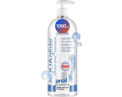 Joydivision Original AQUAglide Anal 1000 ml glijmiddelgel, geurloos, pH-geoptimaliseerd & transparant, op waterbasis & kristalhelder, compatibel met latex condooms