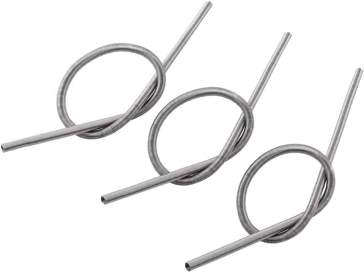 SnelShoppen - 3pcs AC 220V 800W Aardewerk Oven Verwarmingsspiralen Hoogwaardige Weerstand Draad voor Verwarmingselementen Zilverkleurig
