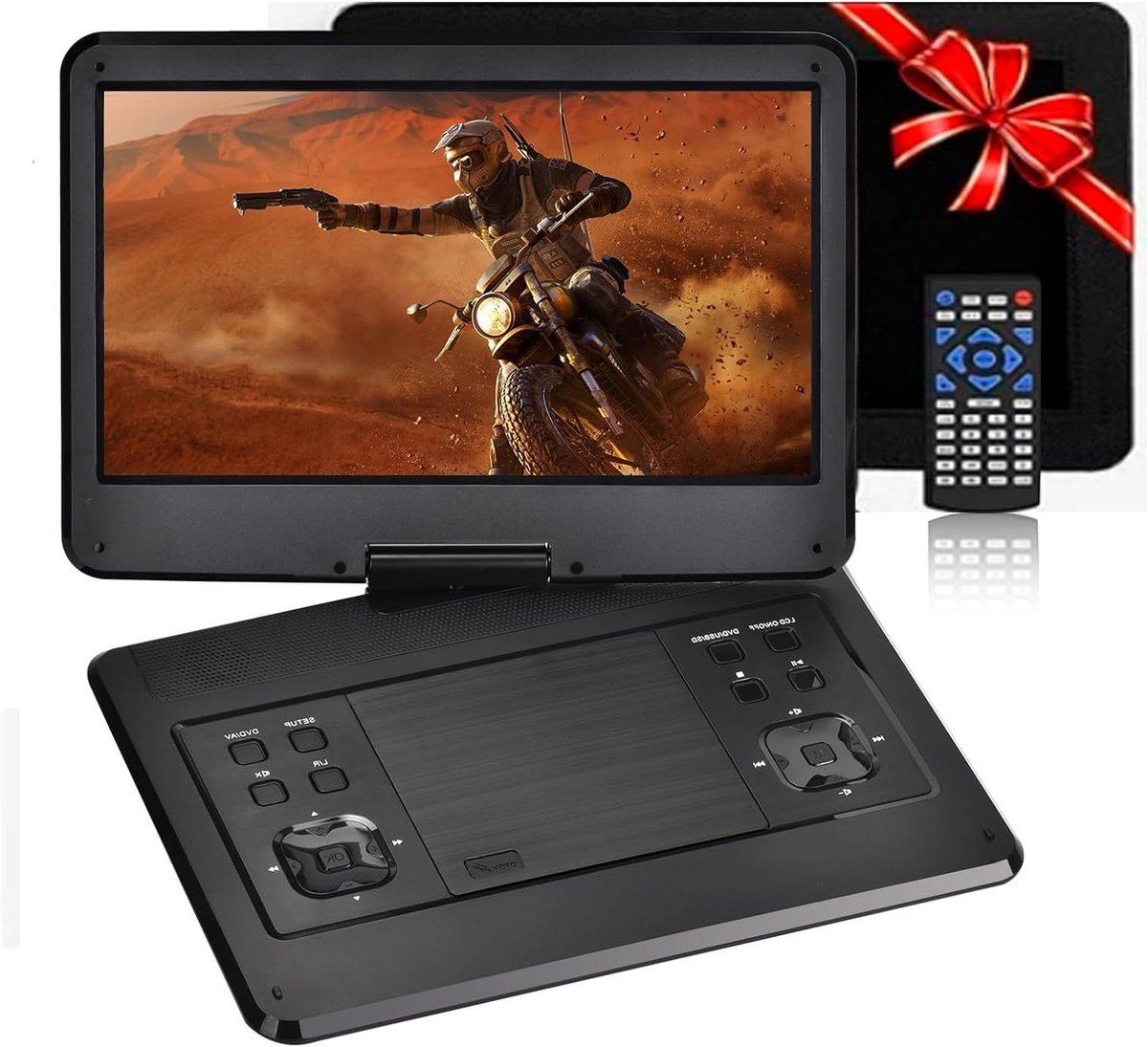 Draagbare DVD Speler - Auto Entertainment - Reizen met Films - Groot Roteerbaar Scherm - 16.9 Inch - Zwart