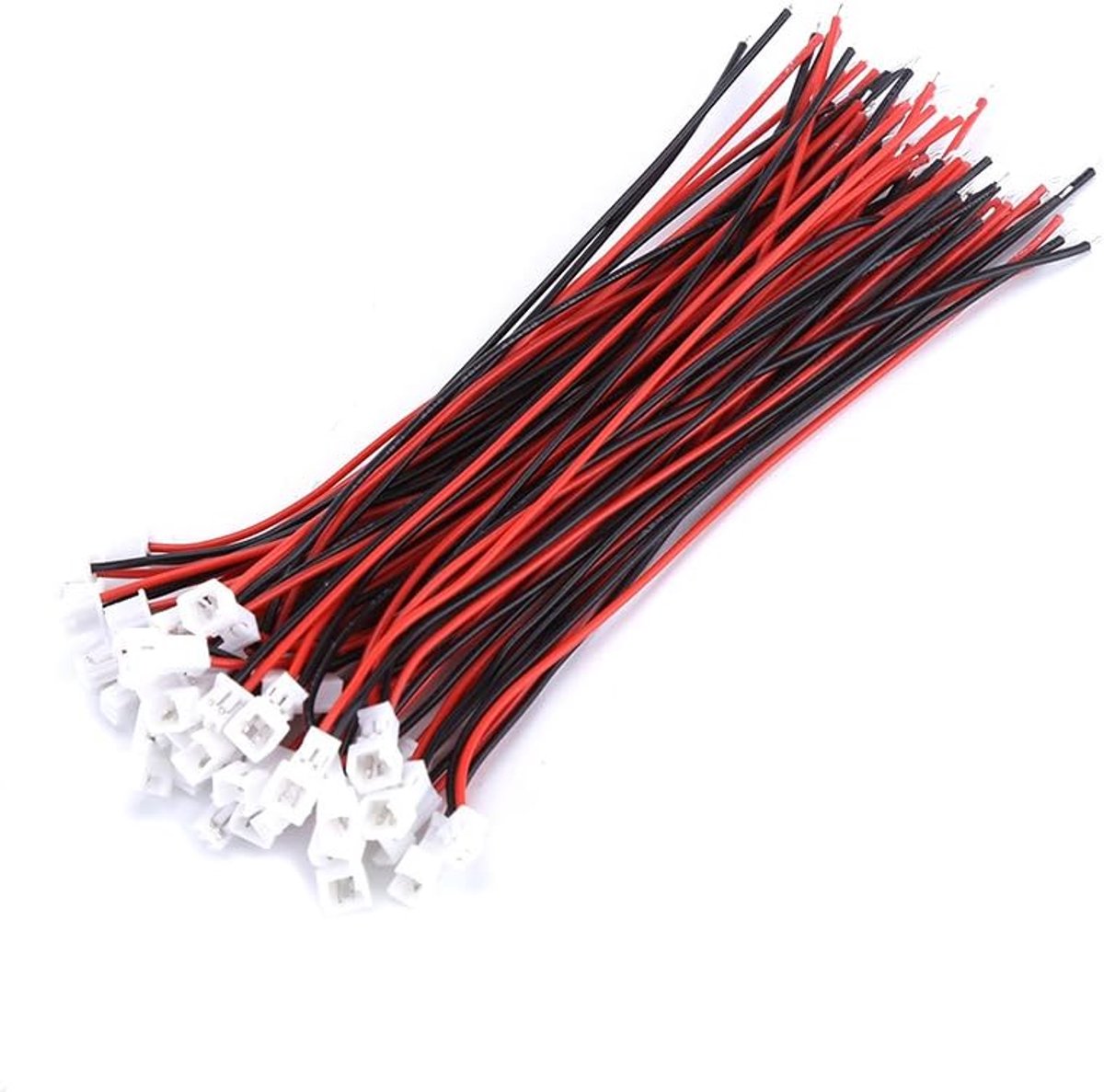 SnelShoppen - JST Aansluitkabel 20 Sets/Verpakking Micro JST 1.25mm 2-Pins/3-Pins Verbindingen met Kabels en Krimpkous voor Li-Po Batterijen