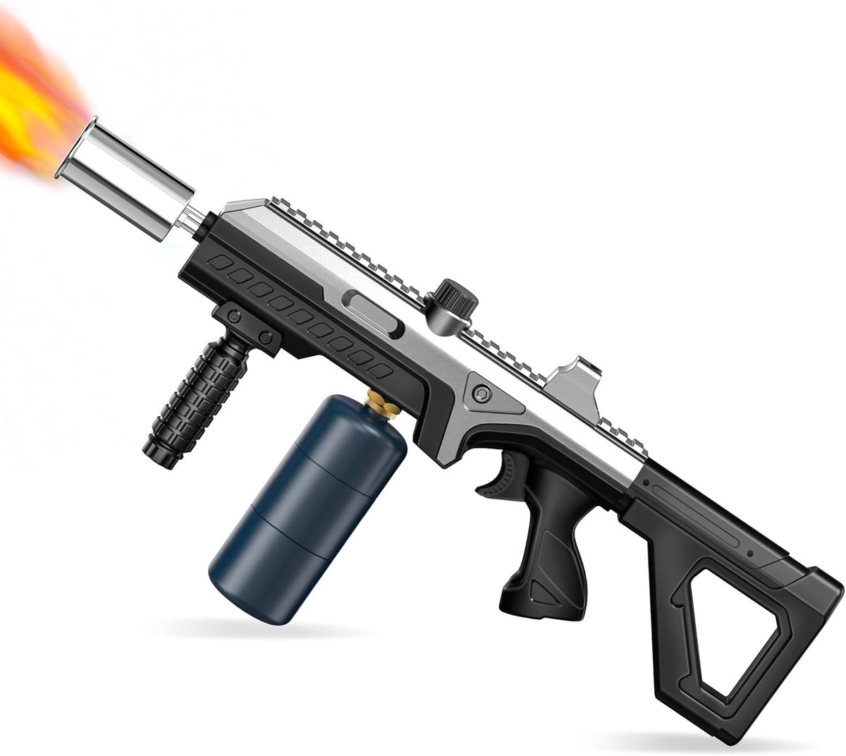 Propaanfakkel - Zwart/Zilver - Afneembaar Ontwerp - Verstelbare Zaklamp voor Grillen en Koken - Voor Kookliefhebbers