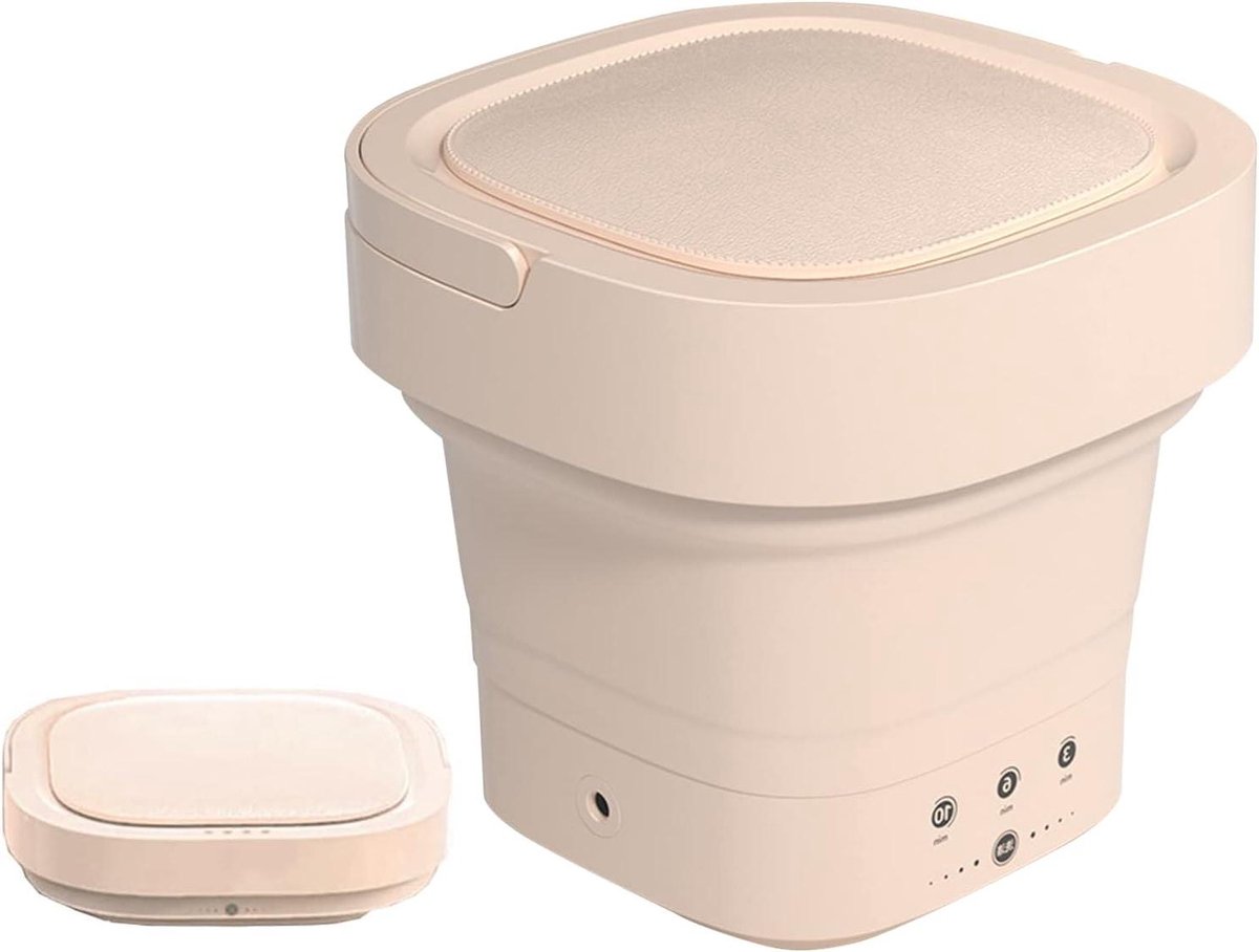 Mini Wasemmer - Opvouwbare Wasmachine - Reizen en Kamperen - Zilverionen Bescherming - 5 Liter - Geel