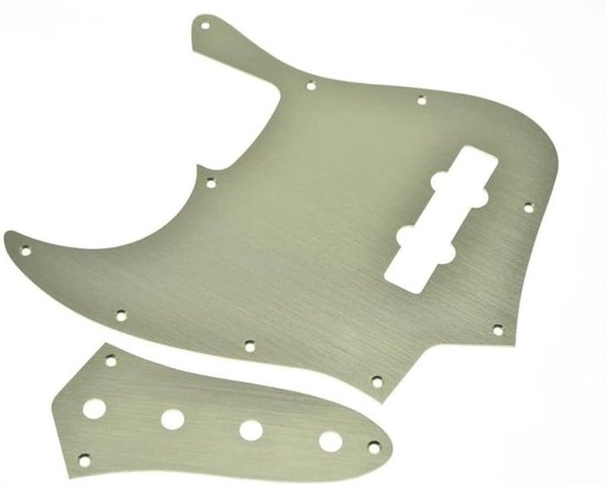 Aluminium geanodiseerd 10-gaten 4-snaar Jazz J Bass-pickguard met bedieningsplaat en schroeven voor Fender Jazz Bass - goudkleurig, duurzaam en lichtgewicht