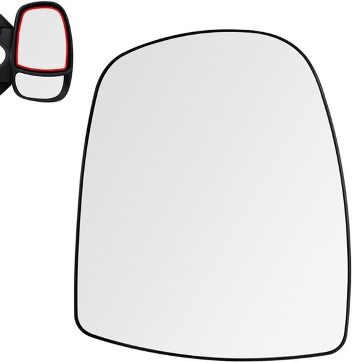 Verwarmd Spiegelglas Links voor Renault Trafic MK2, Vivaro en Nissan Primastar (2001-2014) - Vervangend Glas voor Zijspiegel met Verwarming en Hoge Kwaliteit