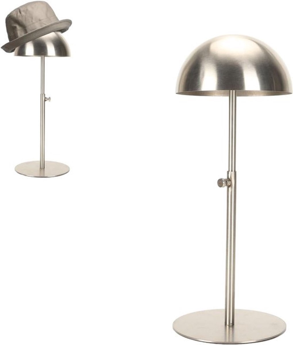 Verstelbare Hoogte RVS Hoed Display Stand, Draagbare Opbergstandaard voor Meerdere Hoeden, Geschikt voor Alle Stijlen en Maten Hoeden - Ideaal voor Organisatie en Presentatie