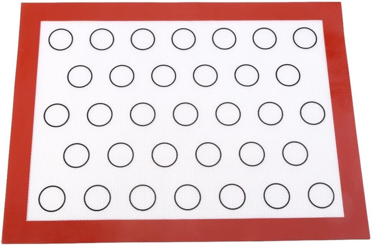 SnelShoppen - Silicone Bakmat Herbruikbaar voor Koekjes, Placemat, Antikleef Coating, Ovenliner, Multifunctioneel, Hittebestendig, Rood voor Huishoude