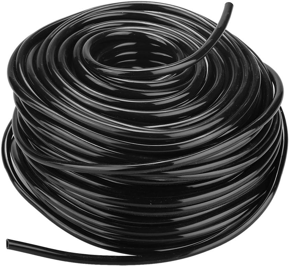 SnelShoppen - PVC Tuinslang 50m - Flexibele Water Irrigatie Hose - Hoogwaardige Duurzame PVC - Zwart - Voor Tuin, Landbouw en Industrie - 3 Maten Besc