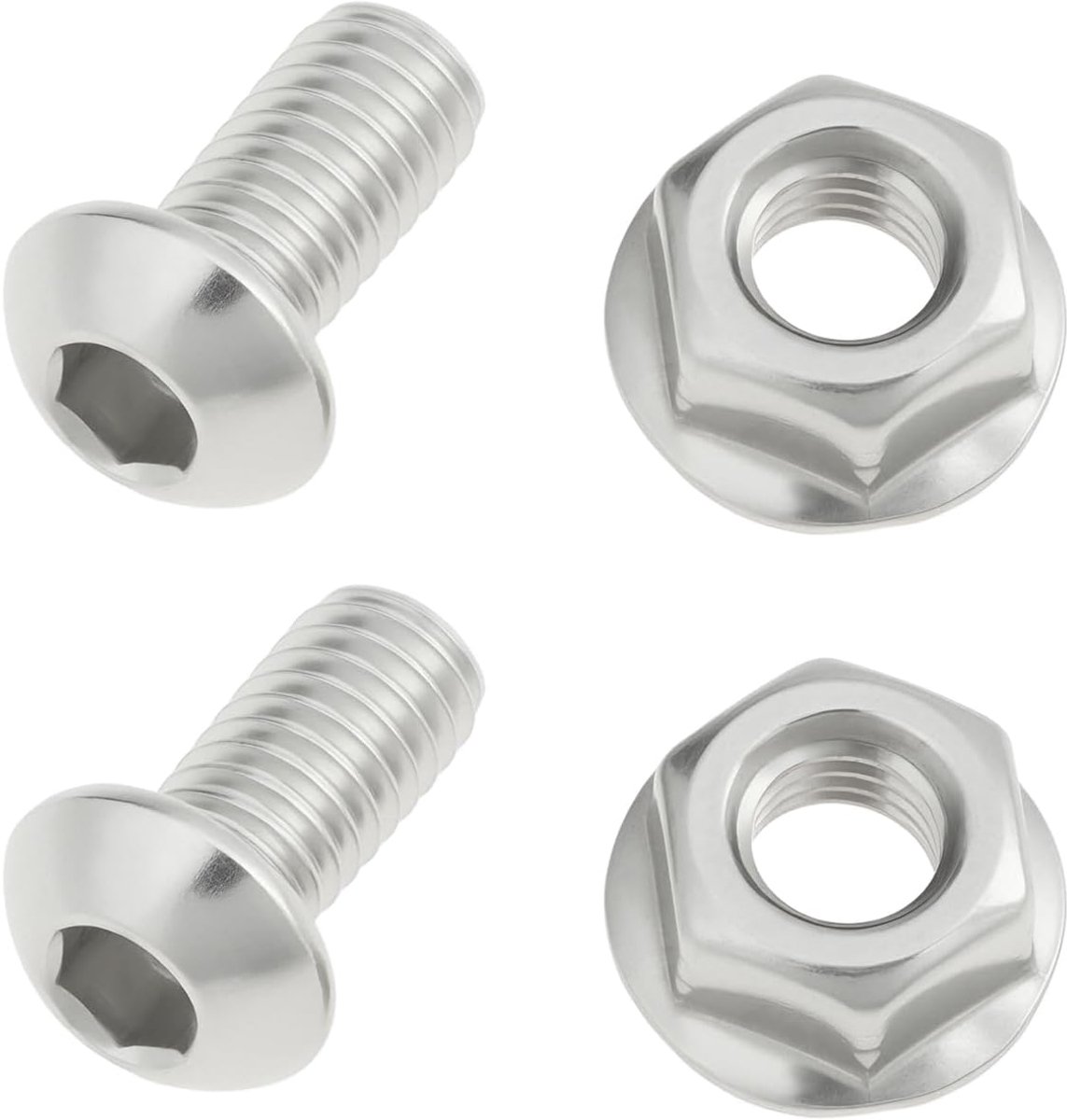 SnelShoppen - 2 Stuks M6x12mm Motorfiets Accu Deksel Bevestigingsschroeven met Moeren Geschikt voor Surron Light Bee X - Duurzaam en Betrouwbaar