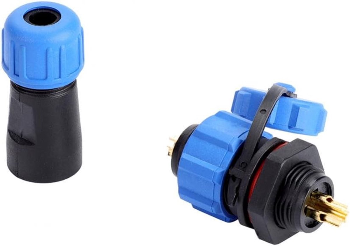 SnelShoppen - Aviation Plug IP68 3 Pin Waterdichte Stekker voor Camping, Tuin, Elektronica - Hoogwaardig Messing Contactmateriaal