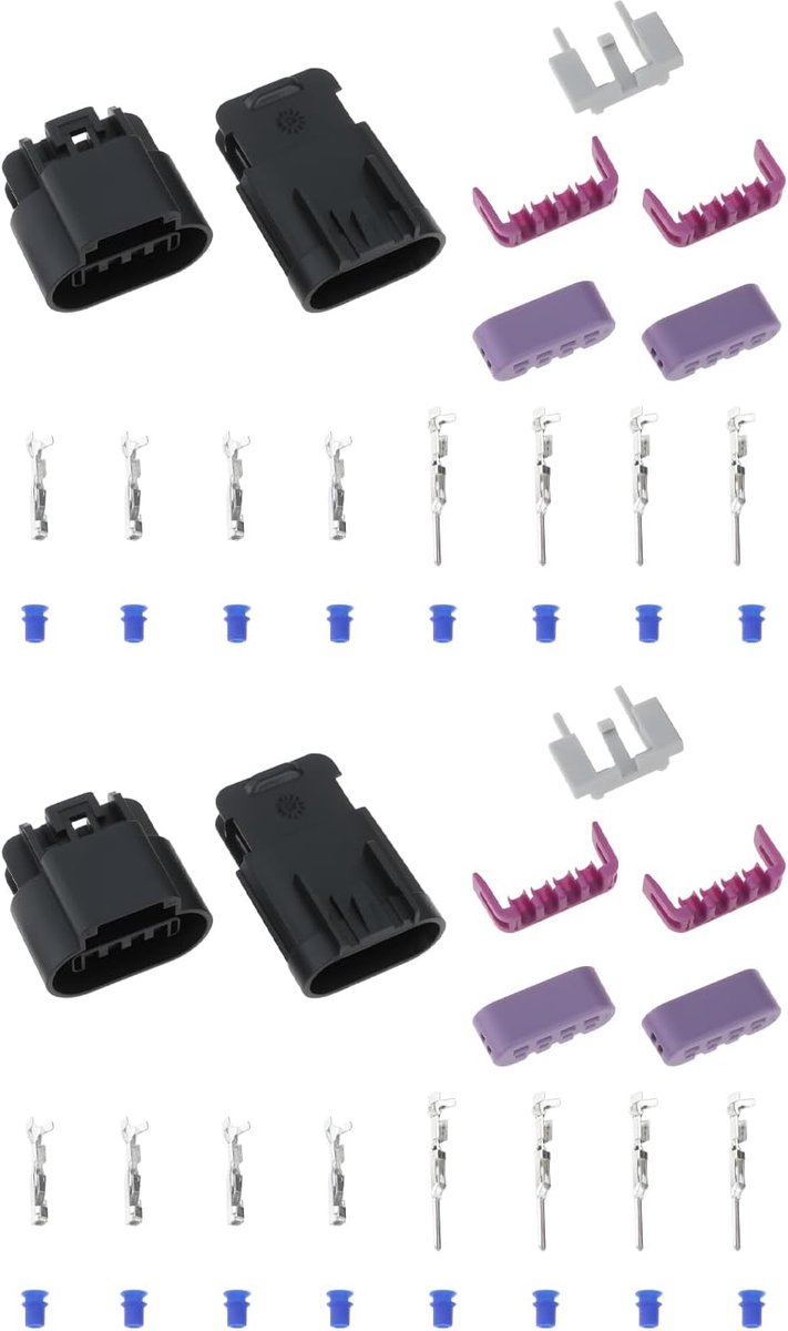 SnelShoppen - 2x 4-pins GT 150 Stekker Connector Set 15326820 15326815 18-16 AWG voor Auto en Motorfiets, Corrosiebestendig, Veilig Insteekbaar Ontwer