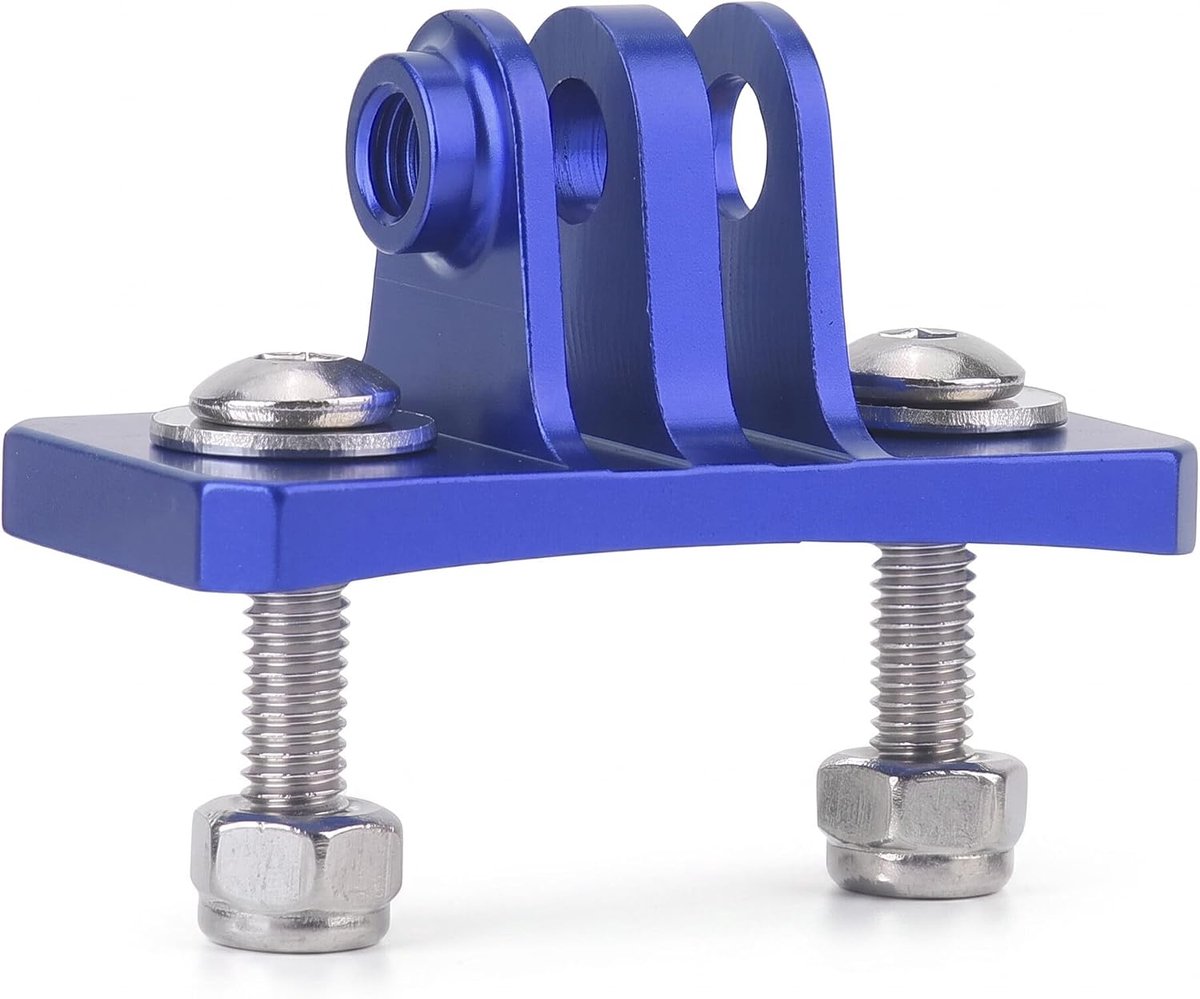 SnelShoppen - Skydiving Helm Bevestigingshouder Adapter Steunen voor 7/6/5/4/XiaoYi Camera's (Blauw) - Lichtgewicht, Duurzaam, Roestvrij, Eenvoudig te