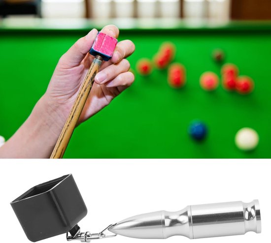 Poolkeu Krijthouder - Biljartkrijt Houder - Biljart Spelen - Antislip Ontwerp - 10 x 3 x 3 cm - Zilver zwart — afbeelding 3