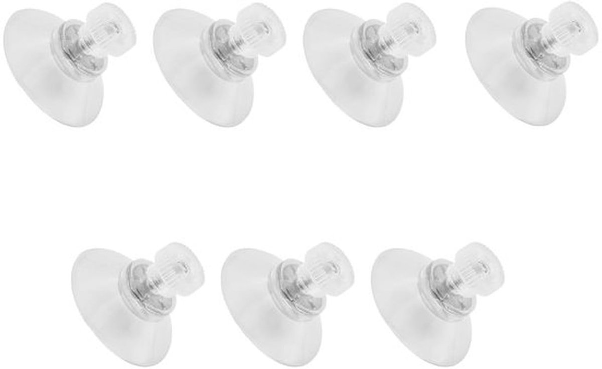 Zuignapset 7 Stuks - Heldere Kunststof Zuignappen - Raamzuiger - Decoratie - PVC - Diameter 3,3 cm