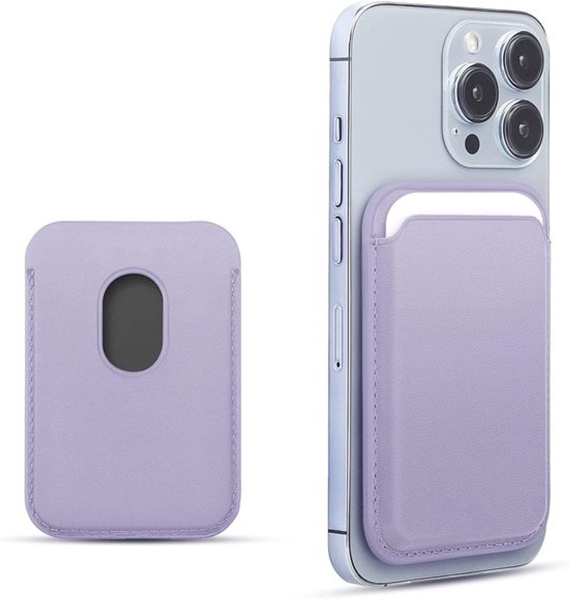 Leren Mag-safe Wallet voor iPhone 12/13/14 Mini/Plus/Pro/Max, RFID Kaarthouder met Magnetische Sluiting en Draagbaarheid
